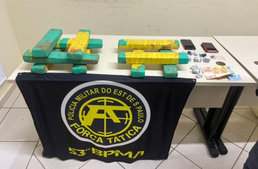 Força Tática estoura esquema de tráfico e apreende quase 13 kg de maconha em Avaré