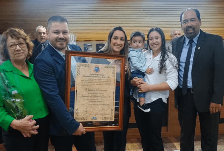 Câmara de Avaré homenageia empresário Leonardo Nascimento com título de Cidadão Avareense