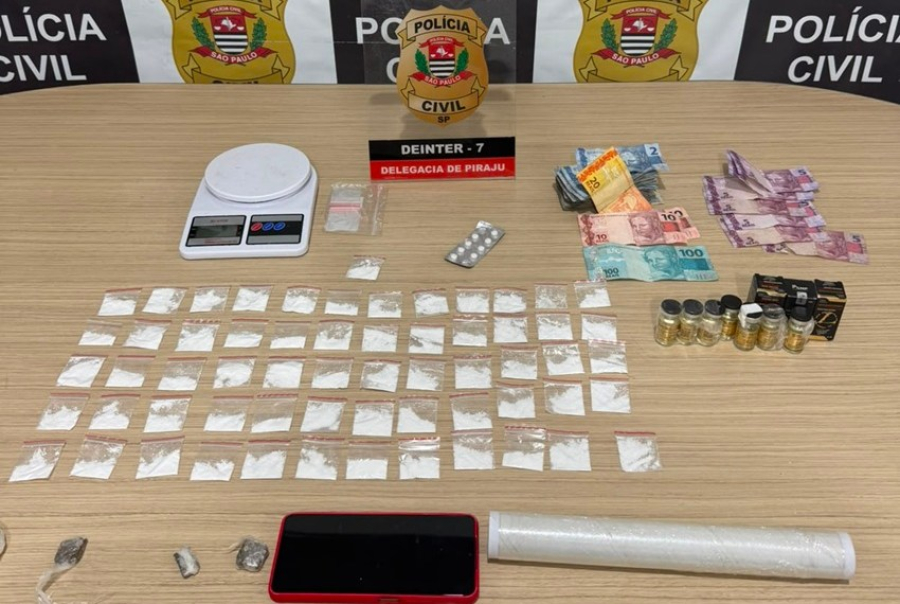 Operação da Polícia Civil termina com prisão por tráfico e apreensão de drogas em Piraju