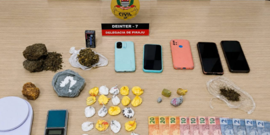 Ação da Polícia Civil prende três suspeitos por tráfico de drogas em Piraju